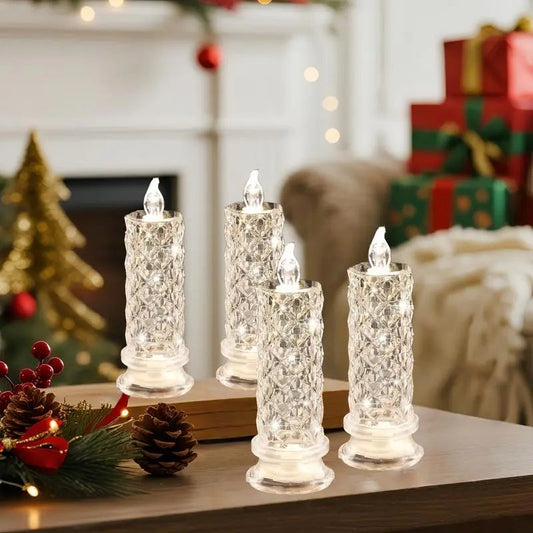 2+2 GRATIS | GlowLume™ | LED Kristall-Kerzenlichter — Funkelnde & romantische Tischbeleuchtung