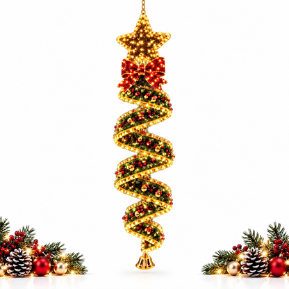 Spiralux – Leuchtende Weihnachts Türdekoration – 3 Festliche Motive | Letzter Tag Rabatt!