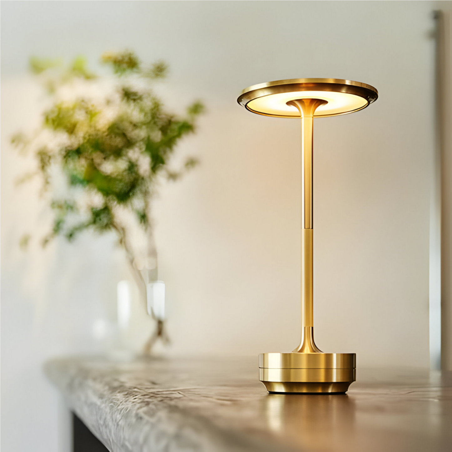 GlowLite – Kabellose LED-Tischlampe mit Berührungsdimmung