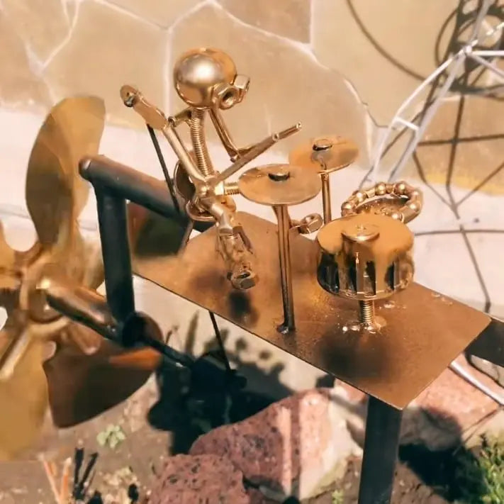 RockBeater Pro – handgefertigte Windtrommler-Skulptur für den Garten