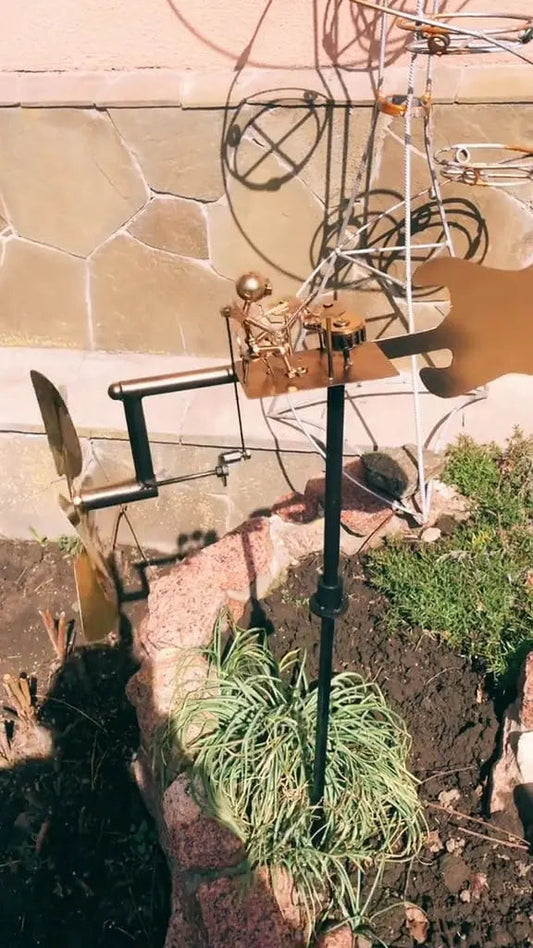 RockBeater Pro – handgefertigte Windtrommler-Skulptur für den Garten