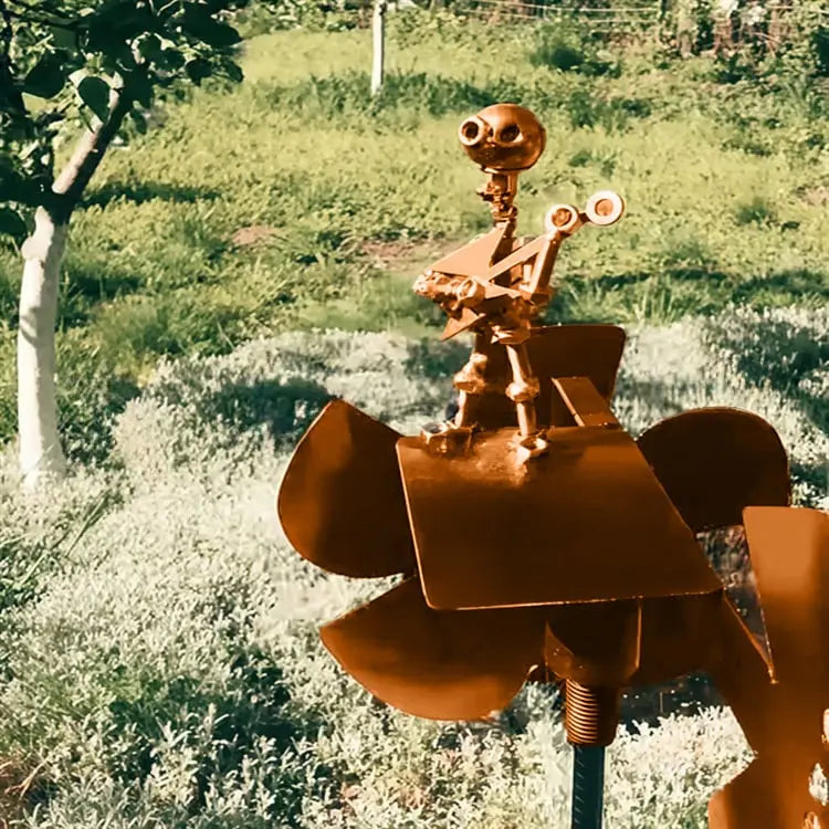 RockBeater Pro – handgefertigte Windtrommler-Skulptur für den Garten