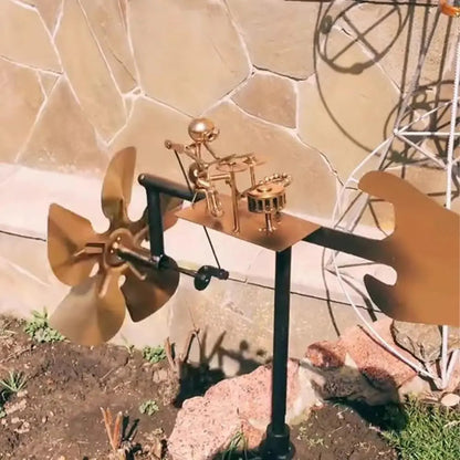 RockBeater Pro – handgefertigte Windtrommler-Skulptur für den Garten