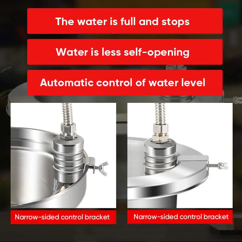 Mini Schwimmerventil Edelstahl | Automatische Wasserregulierung | Für Regentonnen & Wassertanks