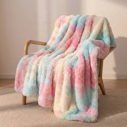 WarmNest™ Decke aus Kunstkaninchenfell