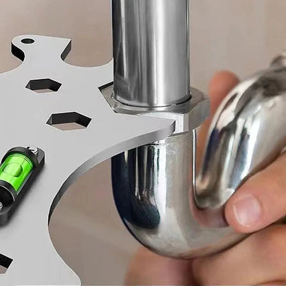 Multifunktionaler Winkelschlüssel | Edelstahl | Für Wasserhahnmuttern & enge Räume | Anti-Rutsch Design