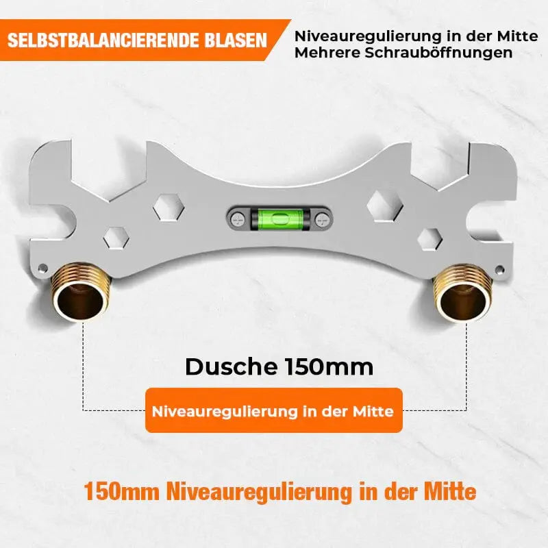 Multifunktionaler Winkelschlüssel | Edelstahl | Für Wasserhahnmuttern & enge Räume | Anti-Rutsch Design