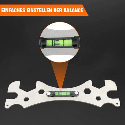 Multifunktionaler Winkelschlüssel | Edelstahl | Für Wasserhahnmuttern & enge Räume | Anti-Rutsch Design