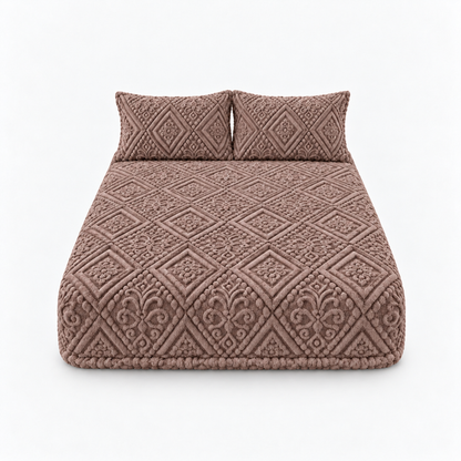 Letzter Tag: 50 % Rabatt | Damask Haven™ – Luxus-Spannbettlaken mit kuschelweichem 3D-Damastmuster!