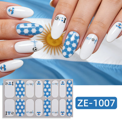 Wiederverwendbare WM 2026 Fan-Nägel zum Aufkleben – wähle dein Team-Design