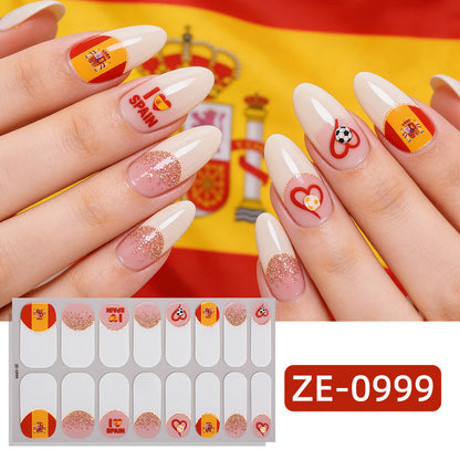 Wiederverwendbare WM 2026 Fan-Nägel zum Aufkleben – wähle dein Team-Design