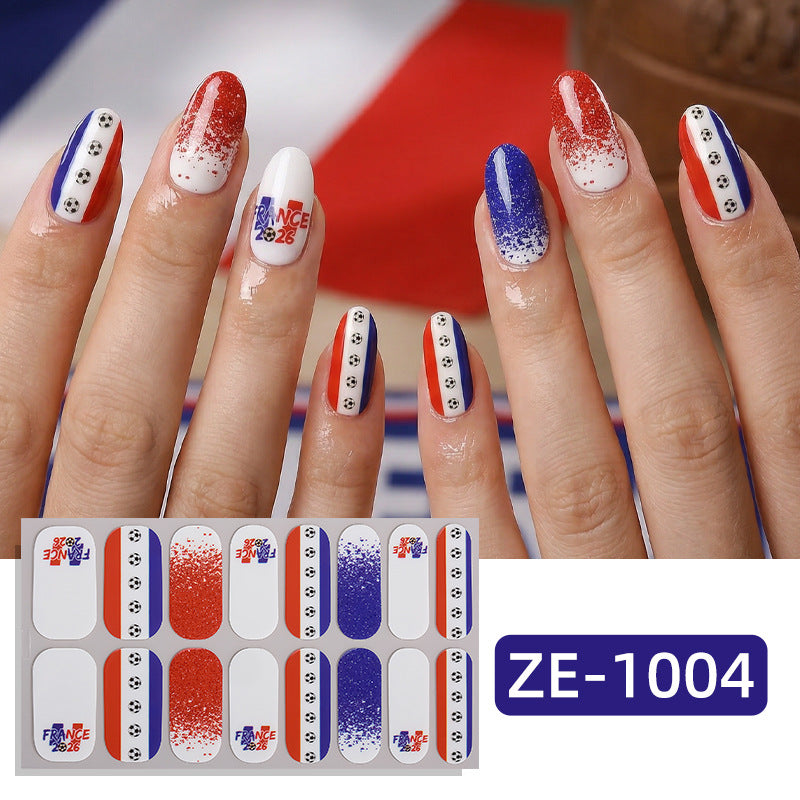 Wiederverwendbare WM 2026 Fan-Nägel zum Aufkleben – wähle dein Team-Design