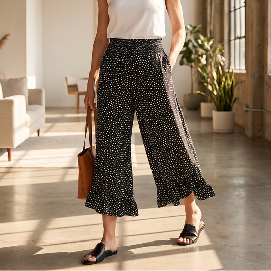 Paola Serra™ Elegante Hose mit weitem Bein für selbstbewusste Alltagslooks