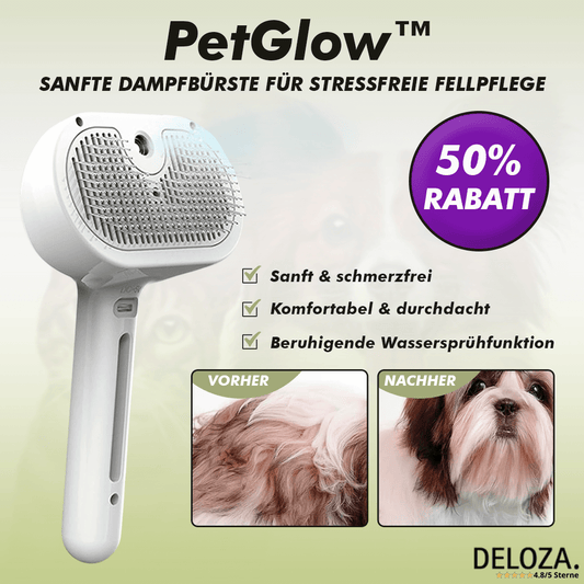 PetGlow™ – Sanfte Dampfbürste für stressfreie Fellpflege [50% Rabatt]