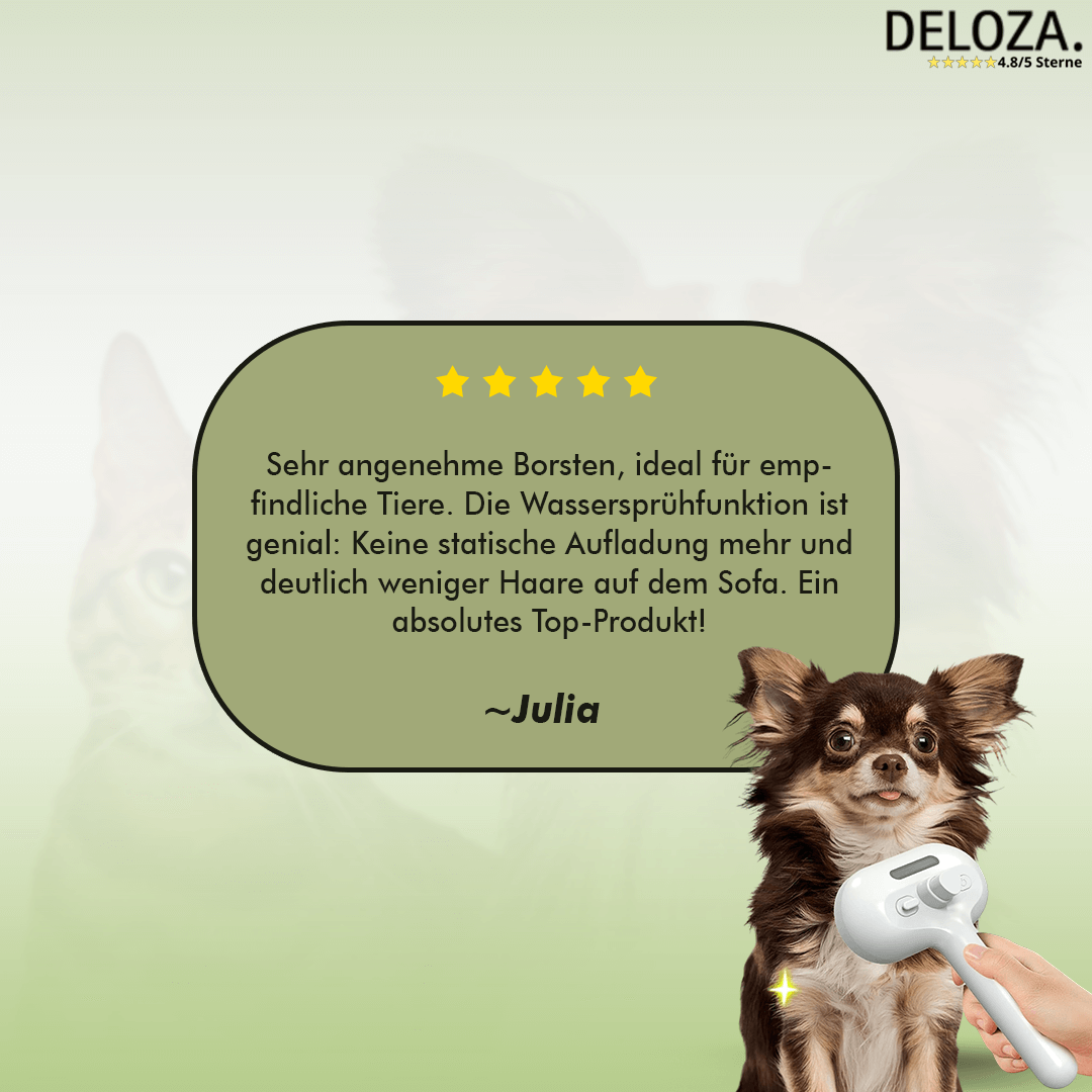 PetGlow™ – Sanfte Dampfbürste für stressfreie Fellpflege [50% Rabatt]