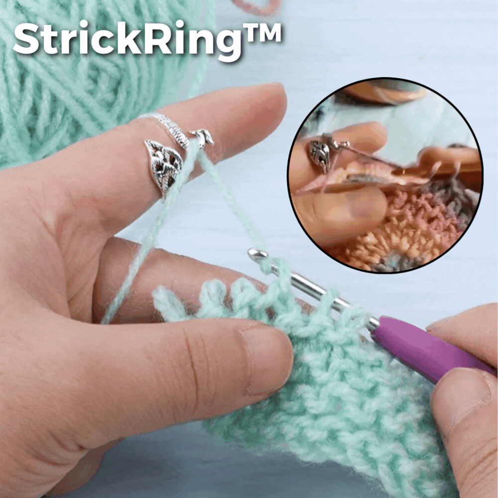 1+1 Gratis | StrickRing | Verstellbare Ringe zum Häkeln/Stricken [Letzter Tag Rabatt]