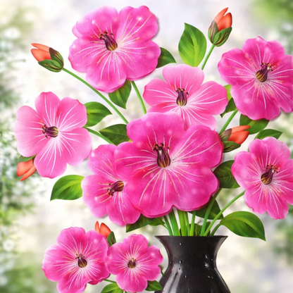 2+2 GRATIS | BloomStick™ | Selbstklebende Blumensticker für Wände, Möbel & kreative Dekoration