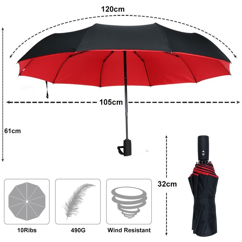 StormGuard™ | Verstärkter Automatik-Regenschirm mit 110 cm Spannweite