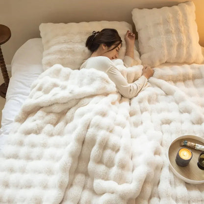 Reversible Blanket | Plush & Smooth Double-Sided | Polyester Fleece | Year-Round Warmth