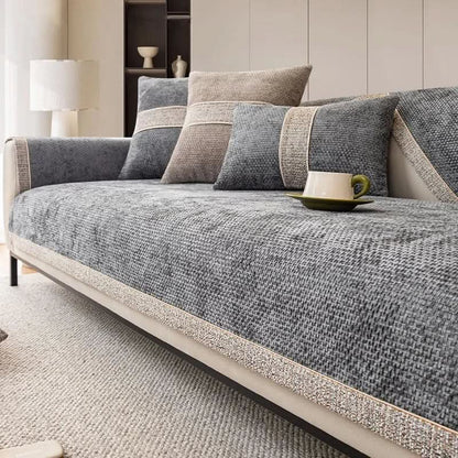 LeinenLux™ | Rutschfester Sofabezug in edler Leinenoptik – Für ein gemütliches Sofa zum Wohlfühlen!