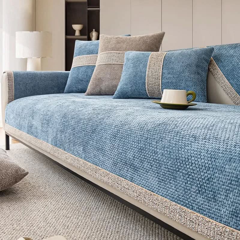 LeinenLux™ | Rutschfester Sofabezug in edler Leinenoptik – Für ein gemütliches Sofa zum Wohlfühlen!