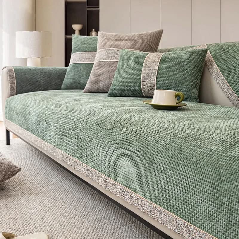 LeinenLux™ | Rutschfester Sofabezug in edler Leinenoptik – Für ein gemütliches Sofa zum Wohlfühlen!