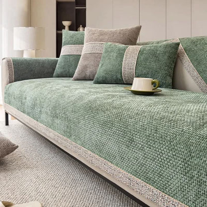 LeinenLux™ | Rutschfester Sofabezug in edler Leinenoptik – Für ein gemütliches Sofa zum Wohlfühlen!