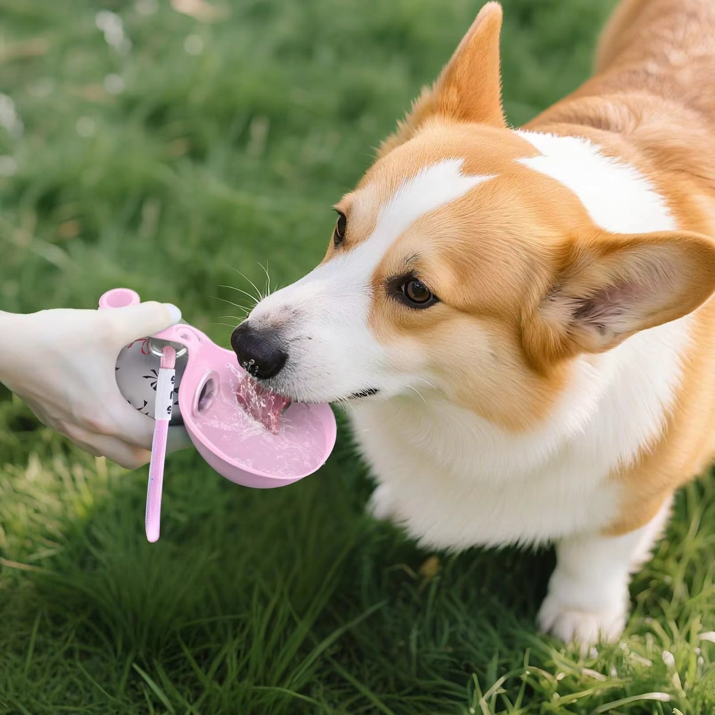 HappyPaw™ | 2-in-1 Hunde-Trinkflasche mit integrierter Silikonschale [50% Rabatt]