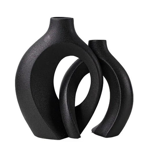 VaseCharm – Modernes Keramikvasen-Set (2er-Set)