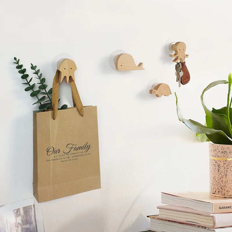 NordicPals – Set mit Wandhaken aus Holz in Tierform