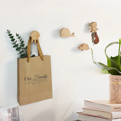 NordicPals – Set mit Wandhaken aus Holz in Tierform