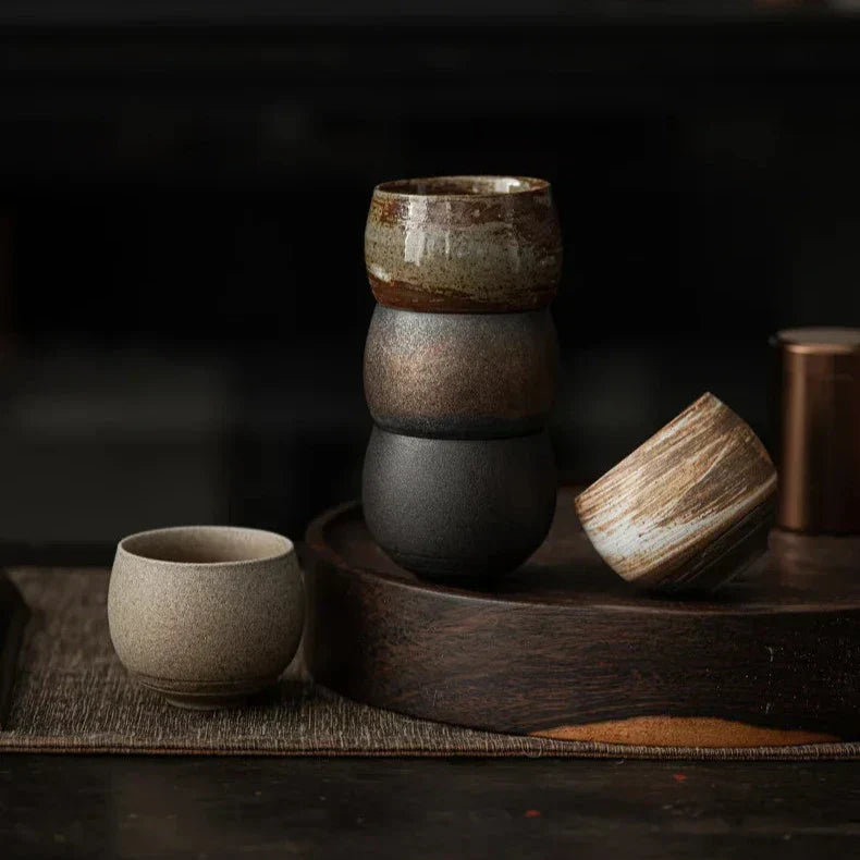 RusticBrew – Set handgefertigter Espresso-Tassen aus Keramik
