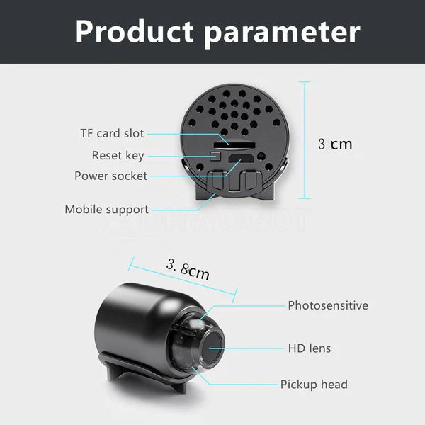 VisionGuard™ - 360 HD 4K Mini-Spionagekamera
