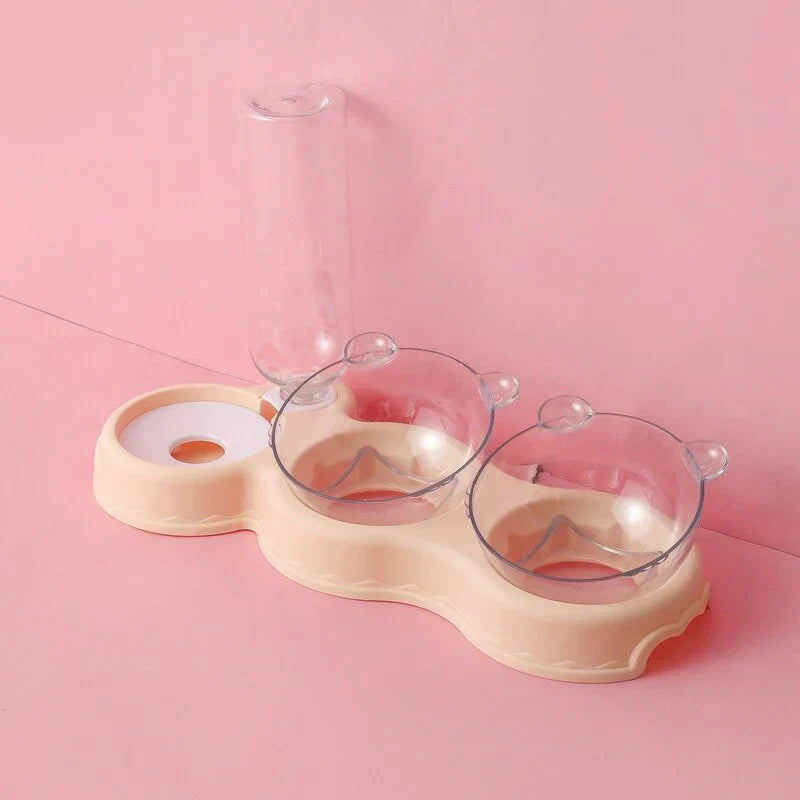 PetFeast™ | 3-in-1 Futternapf-Set mit automatischem Wasserspender