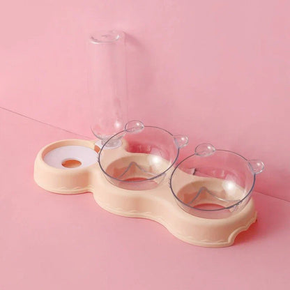 PetFeast™ | 3-in-1 Futternapf-Set mit automatischem Wasserspender