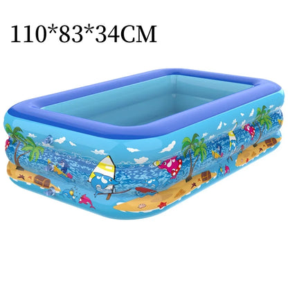 Luftolino™ | Kinderpool – Aufblasbares Planschbecken mit UV-Schutz & robustem PVC