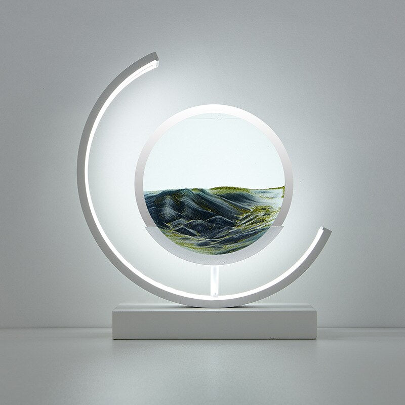 SandScape – Tischlampe mit kinetischer Sanduhr