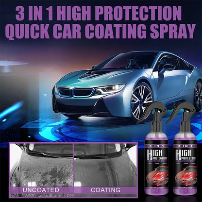 3-in-1 Keramik-Autobeschichtungsspray – Schnelle Reinigung & Nanotechnologie-Schutz