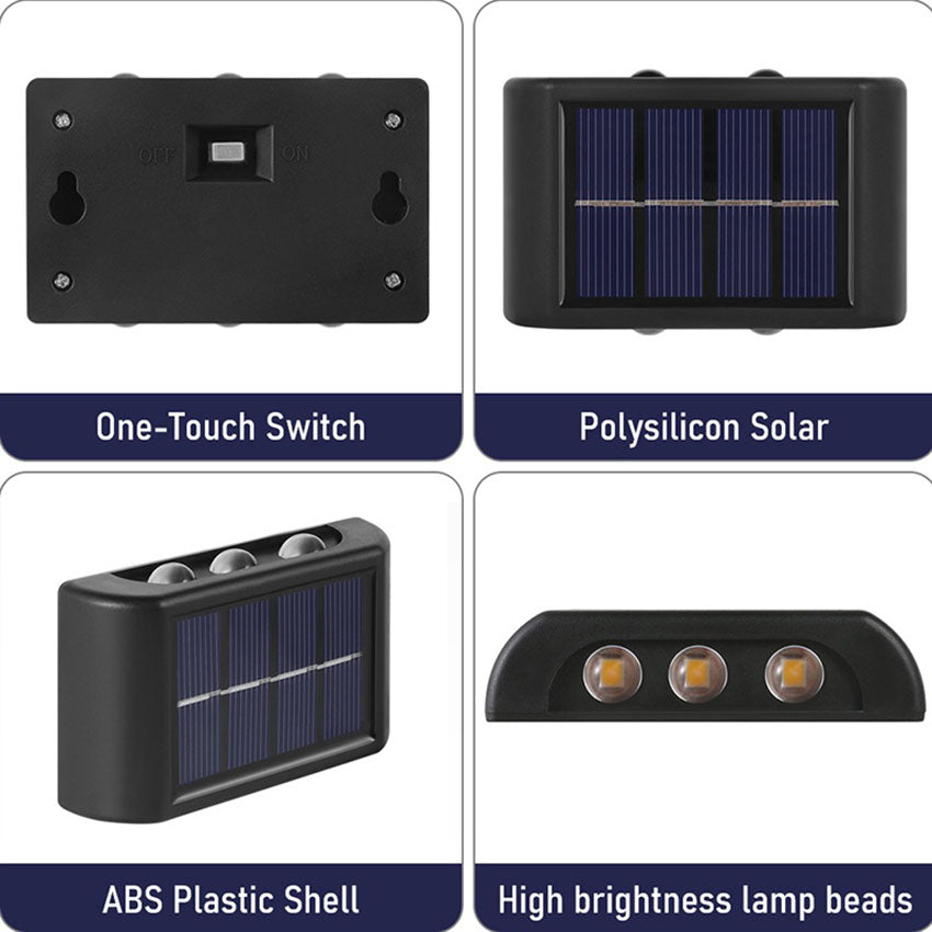 HelleNacht™ Premium LED-Wandleuchte | Wasserdicht IP65 | Bewegungsmelder | Warmweißes Up-&-Down-Licht