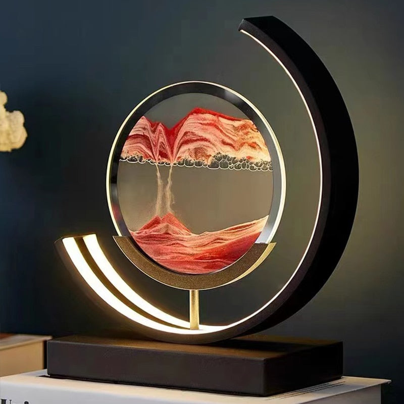 SandScape – Tischlampe mit kinetischer Sanduhr