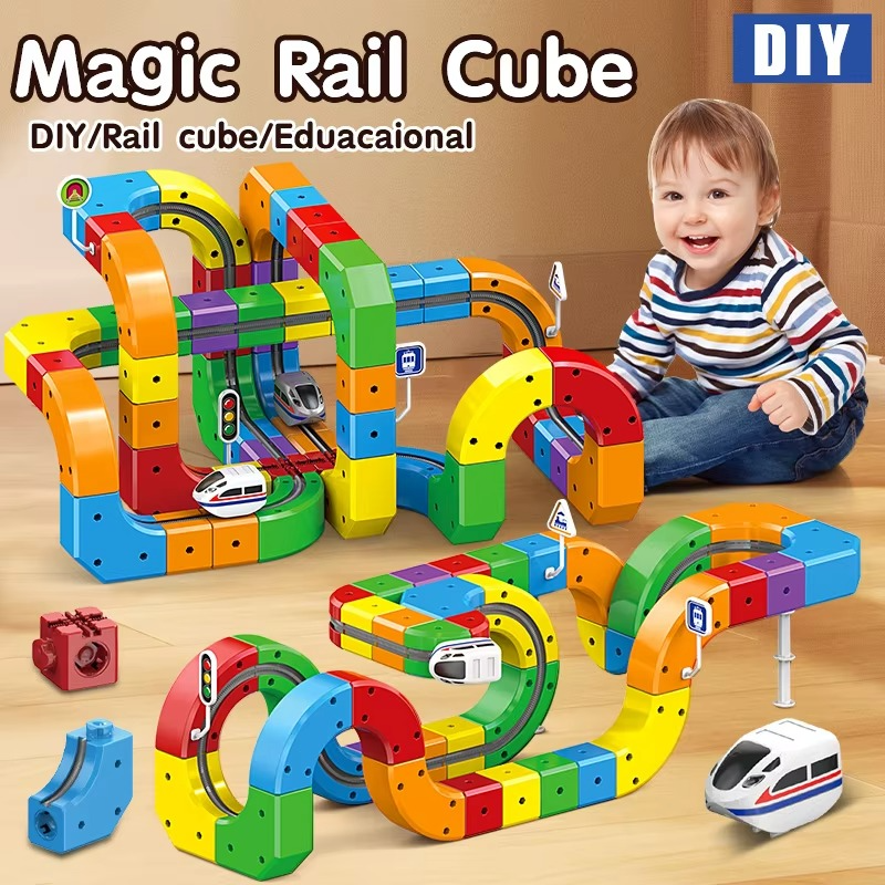 50% RABATT | BuildaTrain™ | Elektrischer Zug für Kinder – USB-aufladbare Lok, modularer Schienenbau & kreativer Spielspaß ab 3 Jahren