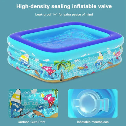 Luftolino™ | Kinderpool – Aufblasbares Planschbecken mit UV-Schutz & robustem PVC