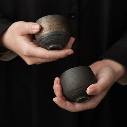 RusticBrew – Set handgefertigter Espresso-Tassen aus Keramik