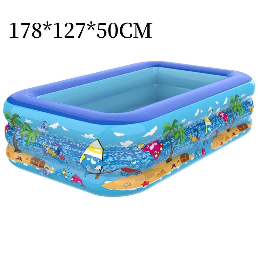 Luftolino™ | Kinderpool – Aufblasbares Planschbecken mit UV-Schutz & robustem PVC