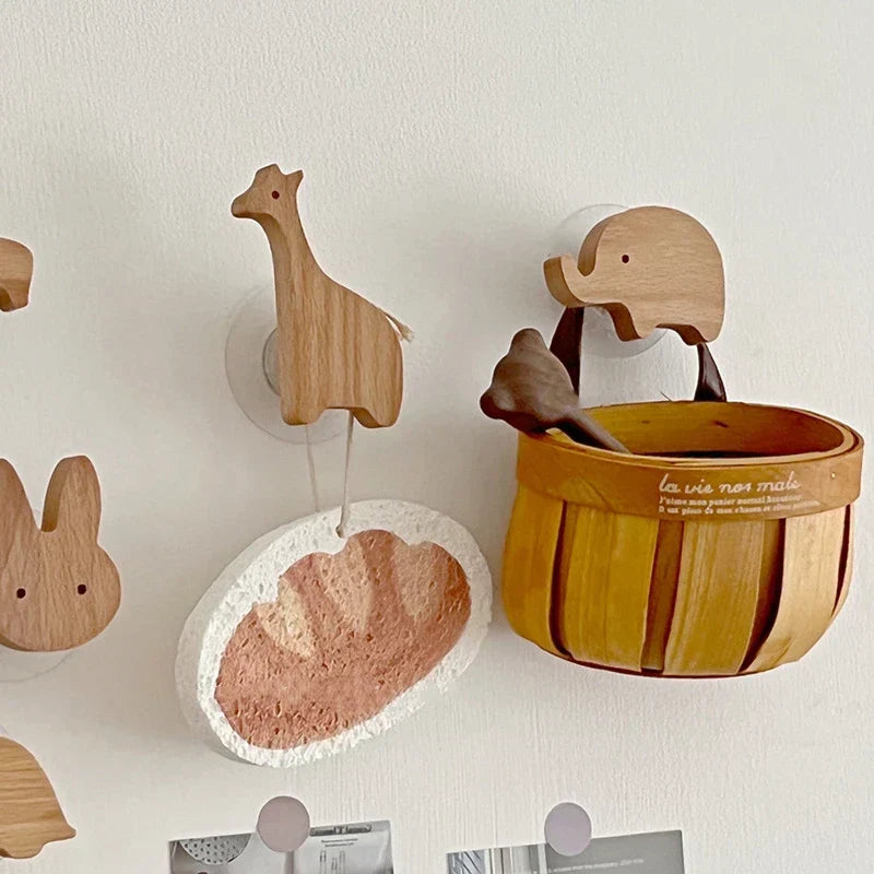NordicPals – Set mit Wandhaken aus Holz in Tierform