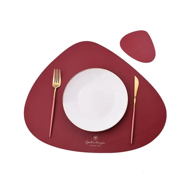 50% RABATT | PrestigeMat - Elegantes Set aus PU-Leder-Tischsets und Untersetzern [Letzter Tag Rabatt]