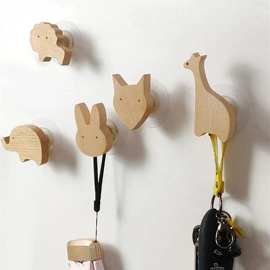 NordicPals – Set mit Wandhaken aus Holz in Tierform