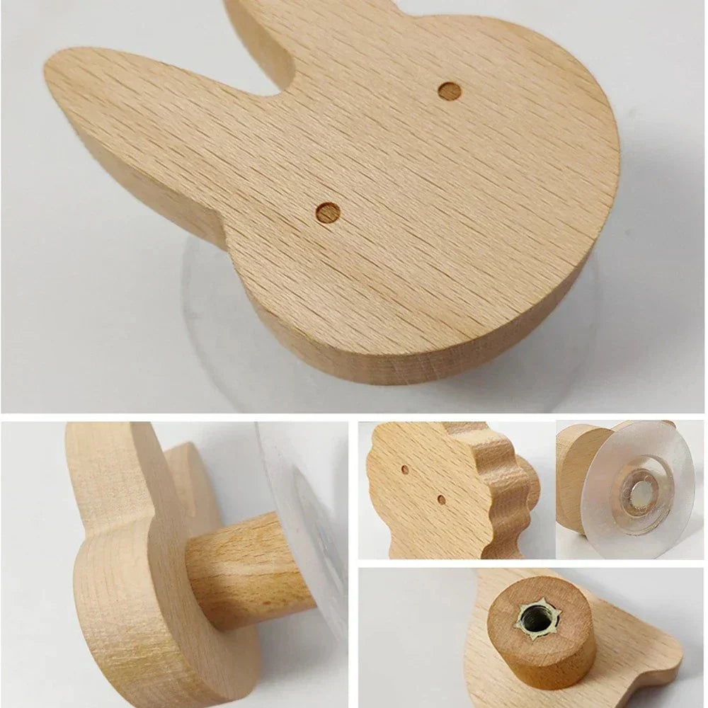 NordicPals – Set mit Wandhaken aus Holz in Tierform