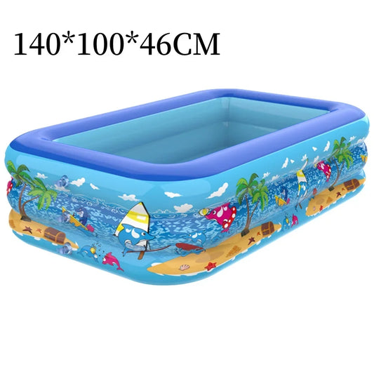 Luftolino™ | Kinderpool – Aufblasbares Planschbecken mit UV-Schutz & robustem PVC