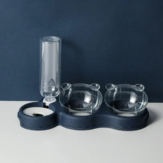 PetFeast™ | 3-in-1 Futternapf-Set mit automatischem Wasserspender